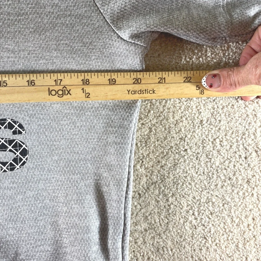 Adidas Hoodie Men Small Gray Graphic Logo Sweater Sport Pullover Long‎ Sleeve